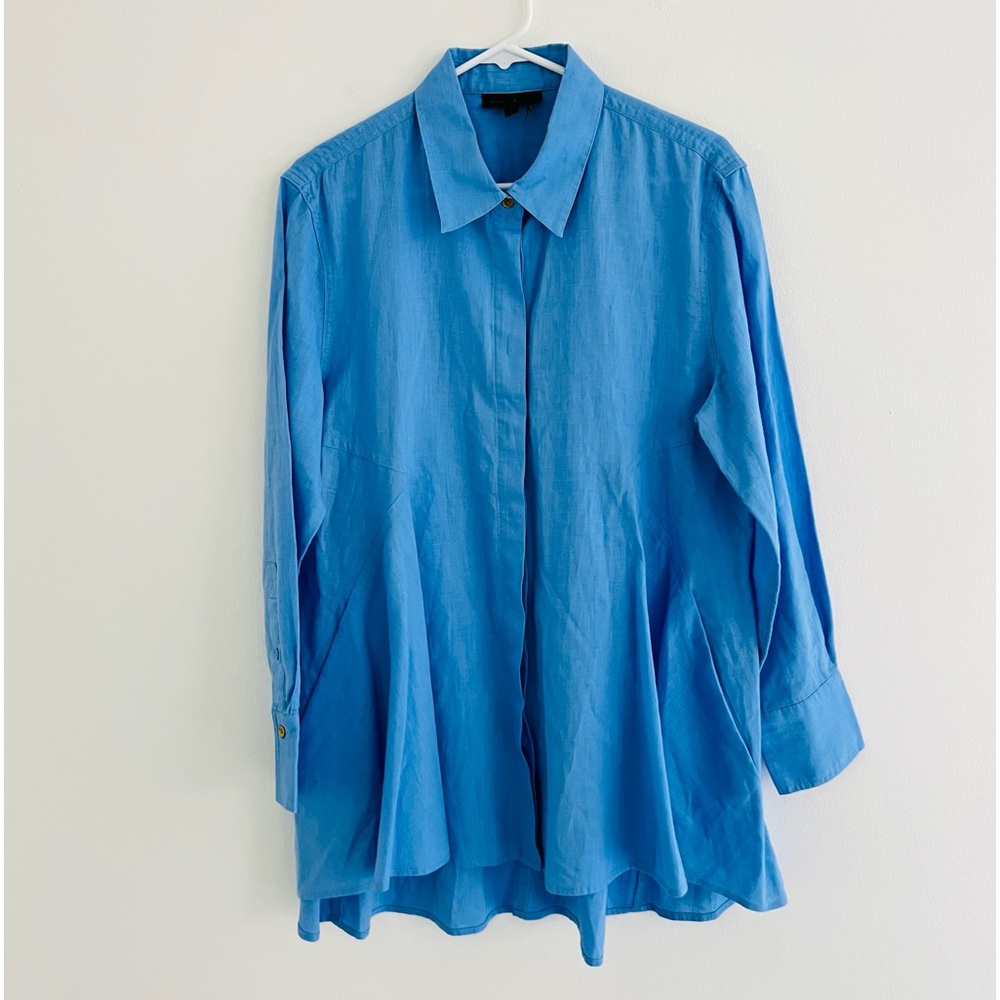 Donna Karan Blue Tunic Top